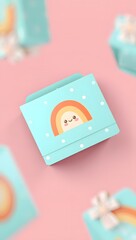 Cute rainbow stationery set pastel aesthetic kawaii school supplies back to school gifts