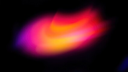 Fototapeta premium Blurred rainbow refraction overlay effect. Light lens prism effect on black background. Holographic reflection, crystal flare leak shadow overlay. Colorful rainbow disco ball light