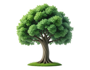 Fototapeta premium Lush Green Tree Illustration