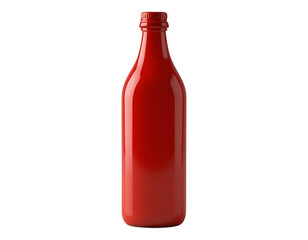 Red Bottle Isolated on Transparent Background