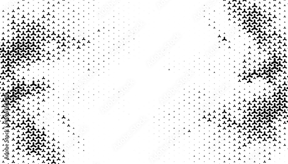 Poster black and white abstract halftone pattern with smooth transition effect for sporty background and je