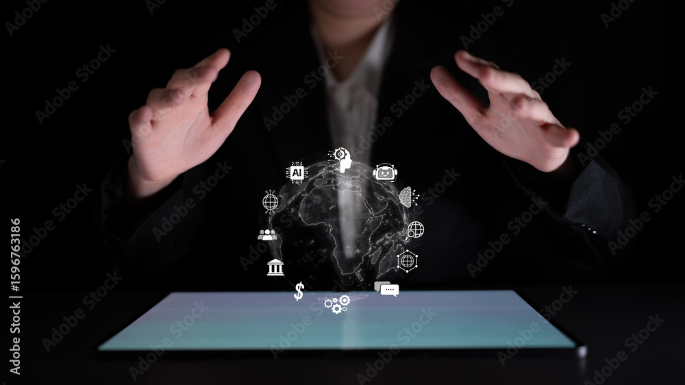Poster ai assistant with llm, big data, machine learning, and generative ai powers prompt engineering and s