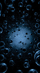 Underwater Bubbles Abstract Art