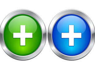 Obraz premium Untitled design - 3D Glossy Zoom Control Buttons PNG
