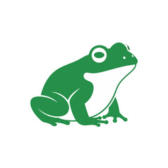 Fototapeta premium Green Frog Animal Flat Illustration Set for Wildlife, Nature, and Children's Projects