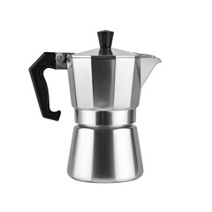 Aluminum Moka Pot A Classic Espresso Maker isolated on transparent baackground 