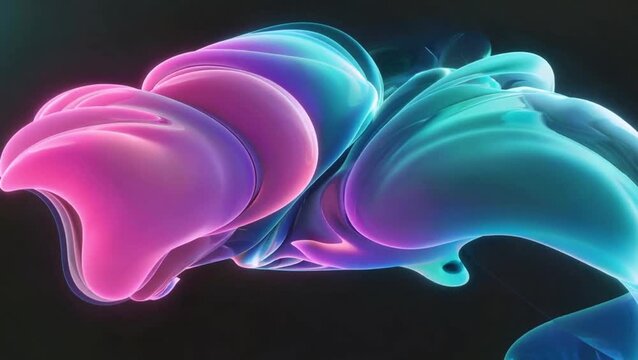 Abstract Fluid Forms: Dynamic Color Morphing and Flowing Motion.