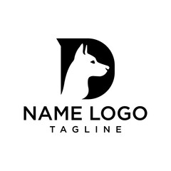 D dog Loyalty and companionship captured in the form of letter D