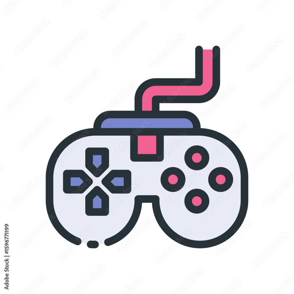 Fototapete a colorful gamepad graphic is designed for game-related content, emphasizing recreation, entertainme