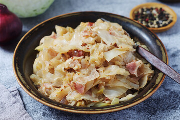 Southern Fried Cabbage, traditional dish in the South of the USA	