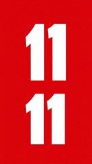 Fototapeta premium Red Background with Double Eleven: A Minimalist Design