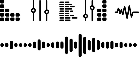 Audio visualizers and sliders sound equalizer
