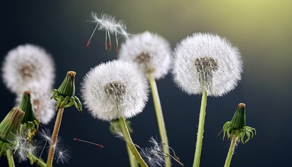 dandelion seed heads