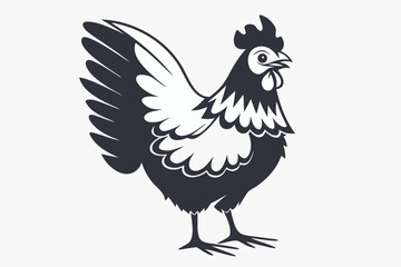 rooster isolated on white background