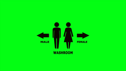 washroom icon, male and female icon in bathroom