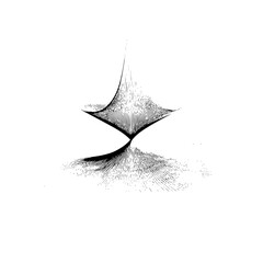 Fototapeta premium Geometric design with arrows and diamond shape in a symmetrical arrangement on a white background