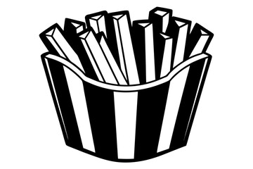 french fries on a white background