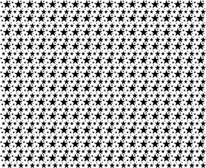 Seamless pattern with black stars on a white background. Festive pattern with stars. Vector illustration.