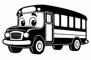 mascot school bus icon silhouette