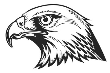 parakeet head black and white silhouette