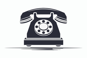 retro telephone isolated on white