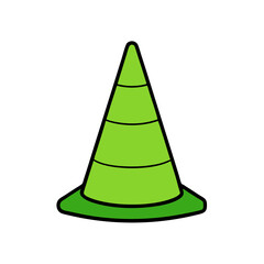 Fototapeta premium Minimalist Vector Illustration of a Green Traffic Light