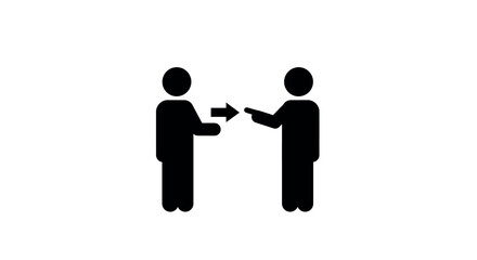 Business deal silhouette: handshake and partnership concept