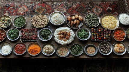 A Lavish Afghan Feast: A Bountiful Table of Traditional Dishes