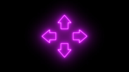 4 arrows, four-way arrow symbol for graphic design