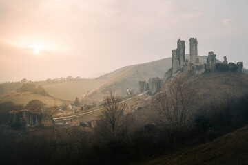 Corfe Castle Sunset