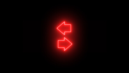 Neon arrows left and right, double arrows.