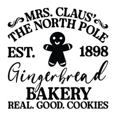 Gingerbread Bakery Svg, Png, Christmas Svg, Holiday Svg, Christmas Png, Ginger Bread Svg Cricut, Mrs. Claus Svg, Mrs. Claus Png Christmas
