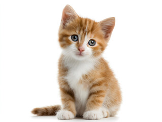 Obraz premium Orange tabby cat isolated on white