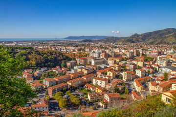 Fototapeta premium Picturesque view of the town of Massa in Tuscany, Italy.