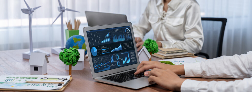 Business data dashboard provide business intelligence analytic for marketing strategy planning brisk with big data set to analyze customer demands and foreseeing business future