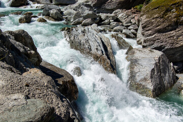 Rushing River Over Rocky Terrain