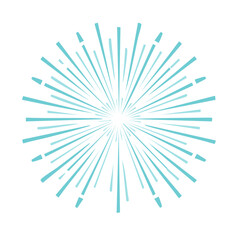 Obraz premium Light Blue Line Burst Star Design Element Festive Celebration Graphic