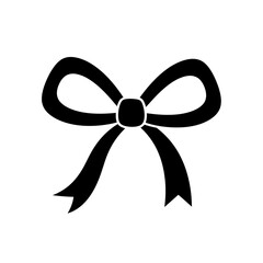 Elegant Ribbon Emblem: A sleek black ribbon tied in a classic bow, presented in a minimalist aesthetic, conveys an air of sophistication.