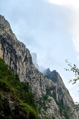 Beautiful Picos de Eurtopa national park in northern Spain, during summer
