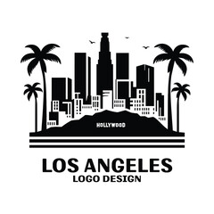 Obraz premium Los Angeles Vector Logo Design 