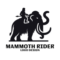 Mammoth Rider Vector Logo Design 