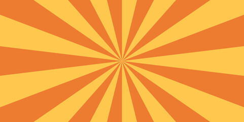 Vintage sunrays illustration swirl grunge backdrop line. sun beam vector banner design and comic burst gradient concept pattern. Abstract comic colorful vintage background. Orange rays background