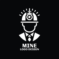 Miner Vector Logo Design 