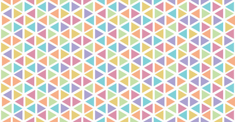 Pastel mosaic seamless pattern. playful geometric design of interlocking triangles for childrens clothing, nursery decor, or party supplies.