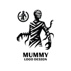 Mummy Vector Logo Design 