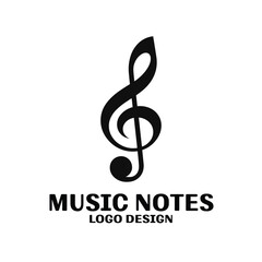 Music Notes Vector Logo Design 