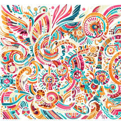 huichol art vector .