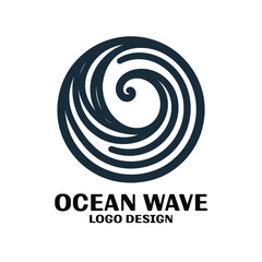 Ocean Wave Vector Logo Design 