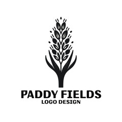 Obraz premium Paddy Fields Vector Logo Design 