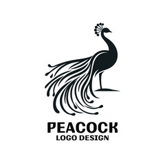 Peacock Vector Logo Design 